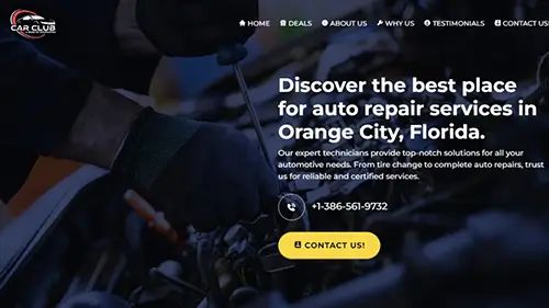 Screenshot of Car Club Auto Repair Garage