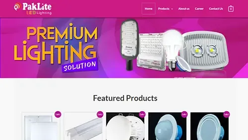 Screenshot of Paklite E-Commerce Platform