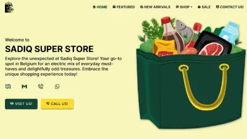 Screenshot of Sadiq Superstore Grocery